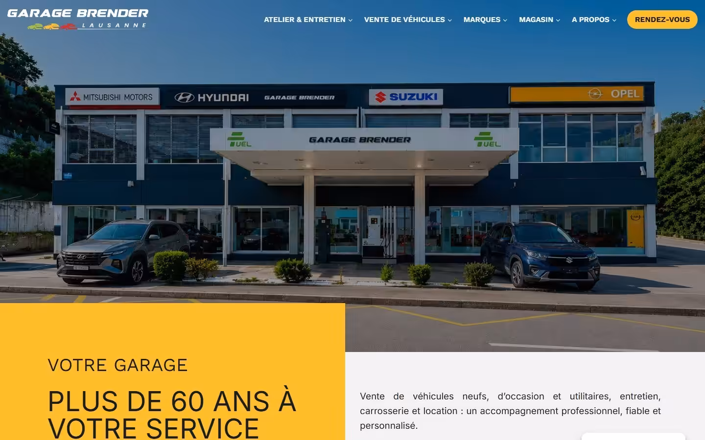 Le site de Garage Brender, réalisé et suivi par Pablo Consulting
